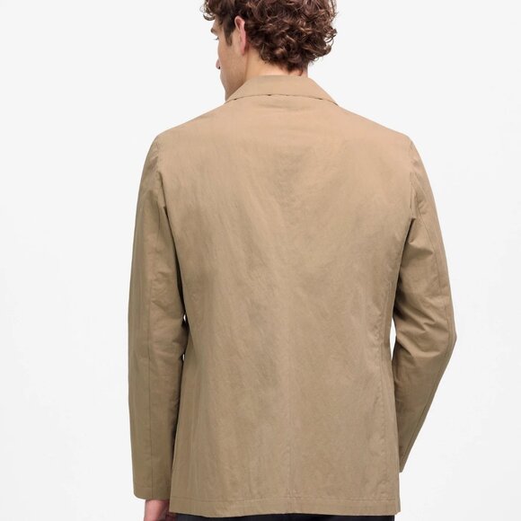 NWT Madewell Unstructured Three-Button Blazer in Cotton Blend Desert Taupe - Picture 3 of 3